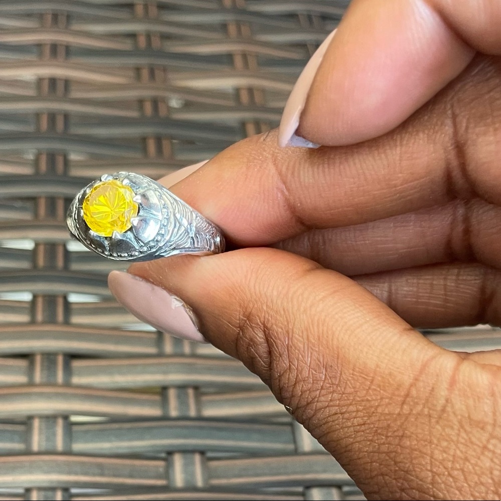 ARTISANAL CITRINE RING -Size 10 - Picture 9 of 10